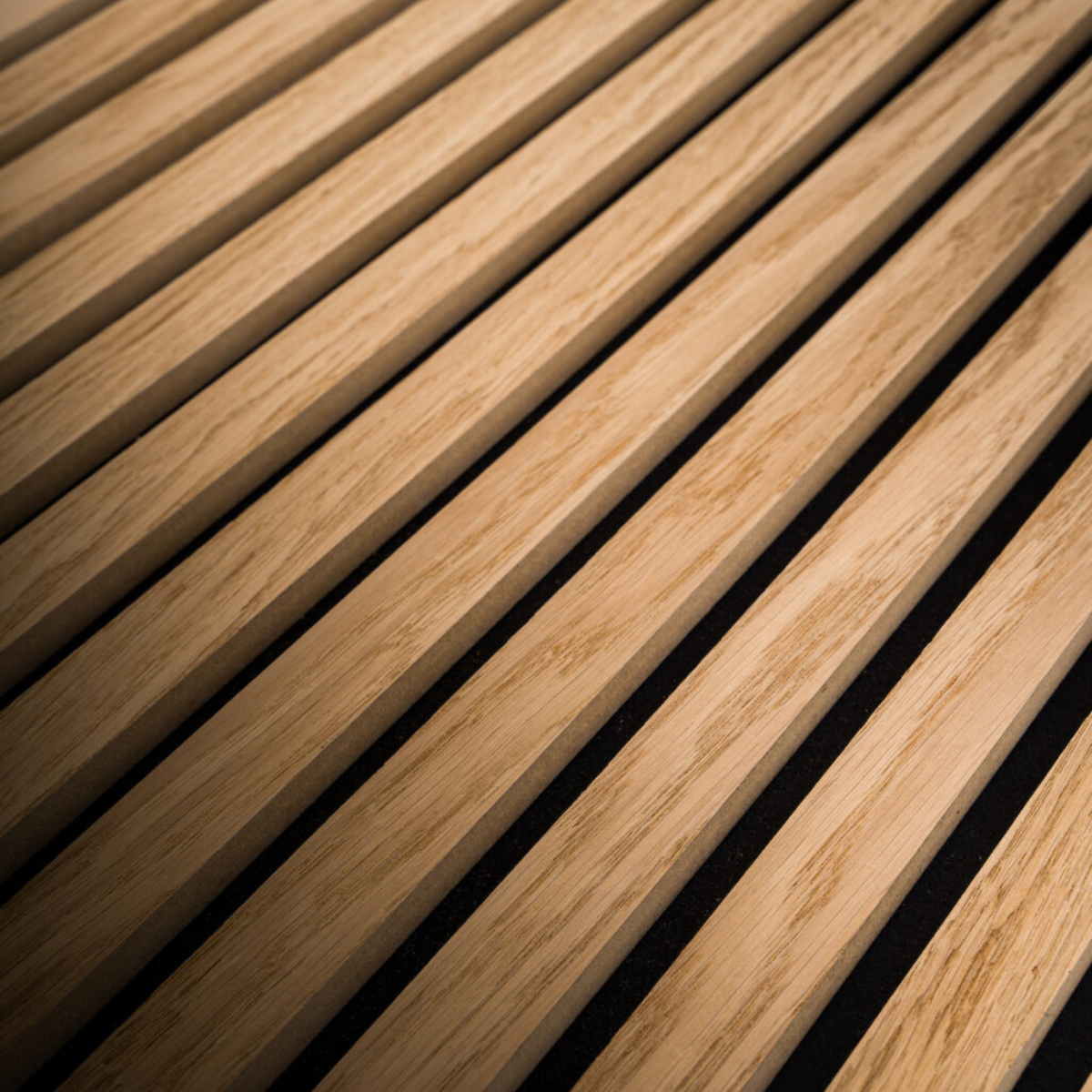 Wooden slat acoustic panels, oak Acoustic panels