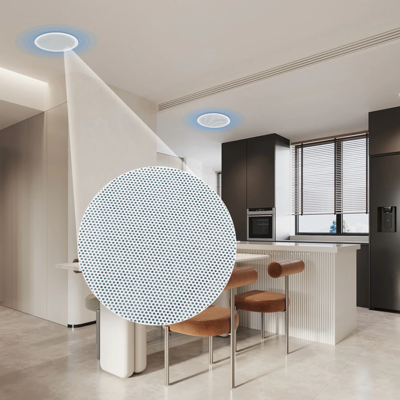 6.5" Bluetooth ceiling speaker 320W dual channel HCS-818-16BT (one pair)