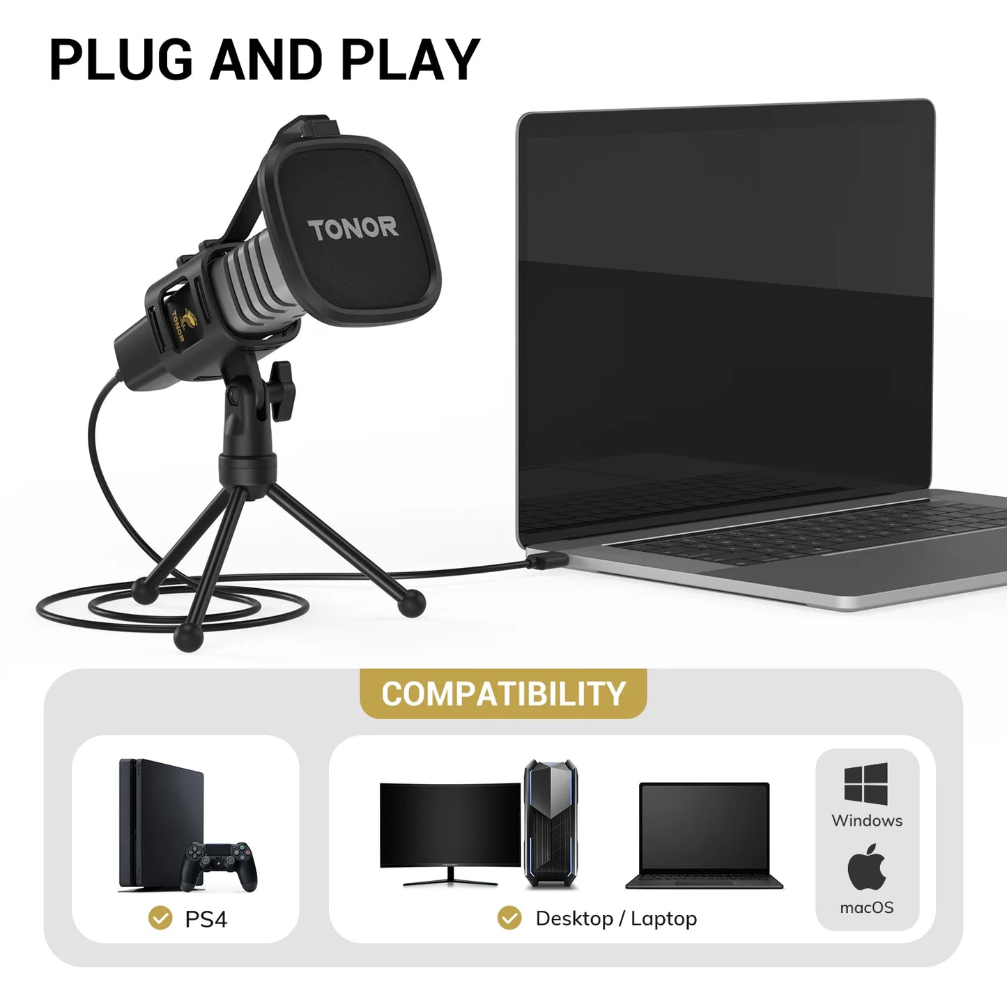 TONOR TC30 USB condenser microphone