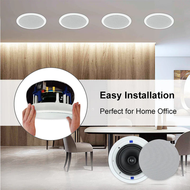 6.5" Bluetooth ceiling speaker 640W dual channel HCS-818BT-16BT-4CH (two pairs)