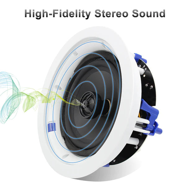 6.5" Bluetooth ceiling speaker 320W dual channel HCS-818BT (one pair)