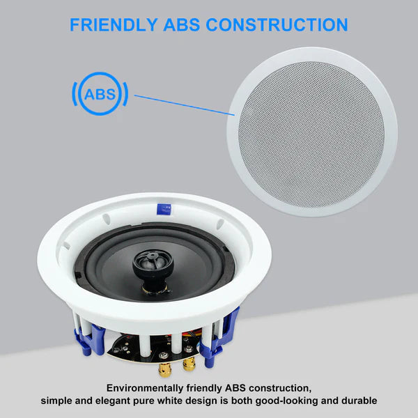 6.5" Bluetooth ceiling speaker 640W dual channel HCS-818BT (two pairs)