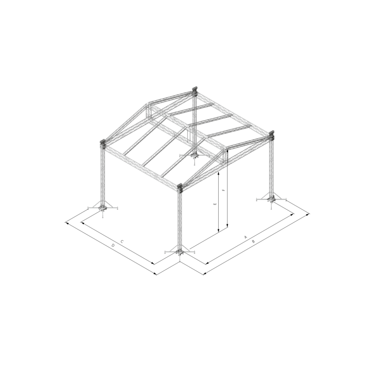 舞台 Truss 屋頂桁架系統 ROOF 2 8x6m