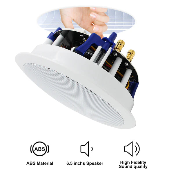 6.5" Bluetooth ceiling speaker 320W dual channel HCS-818BT (one pair)