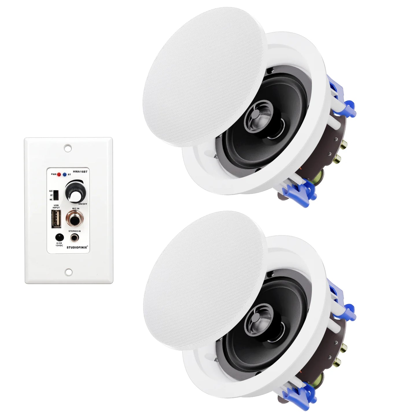5.25" Bluetooth ceiling speaker 300W dual channel HCS-528-16BT (one pair)