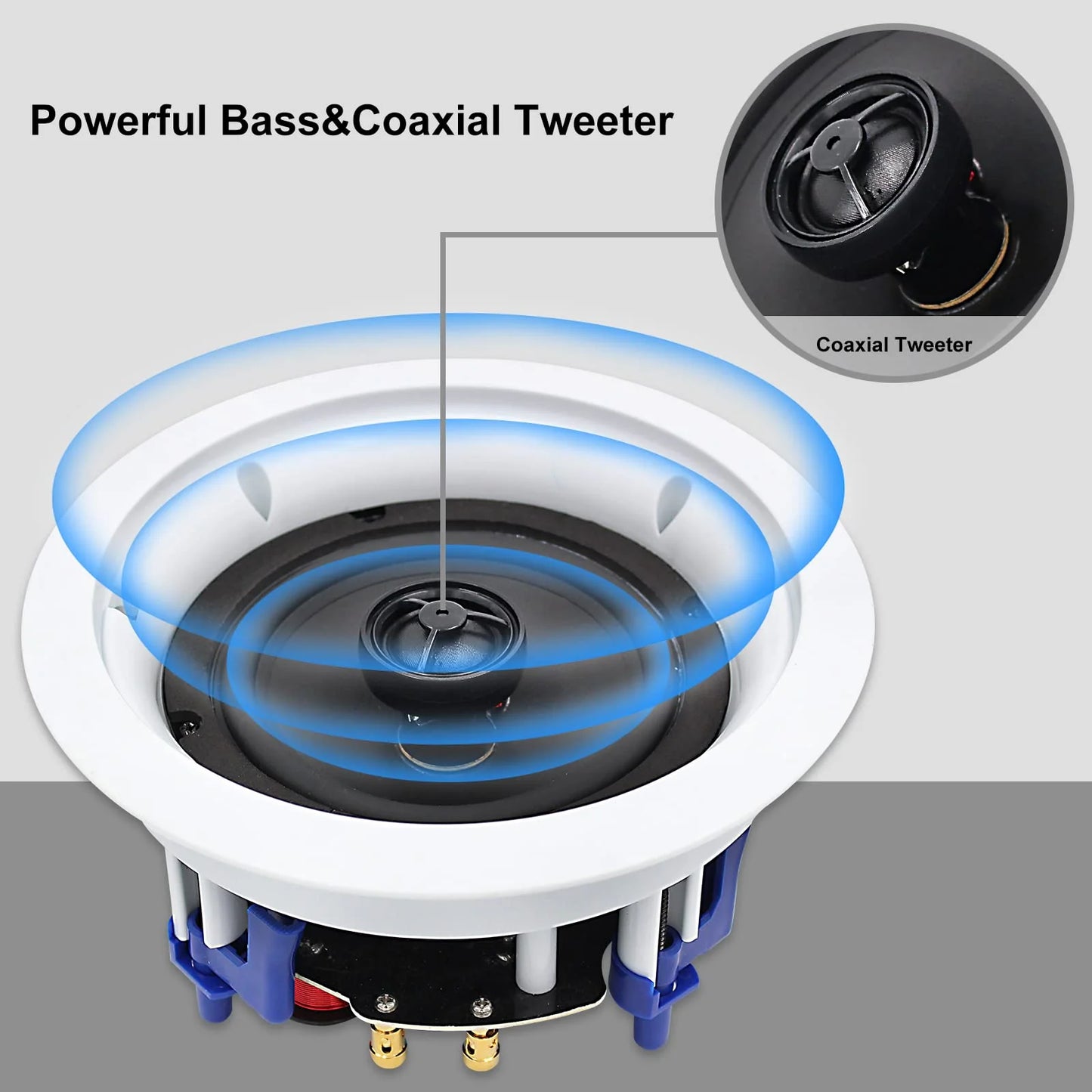 5.25" Bluetooth ceiling speaker 300W dual channel HCS-528-16BT (one pair)