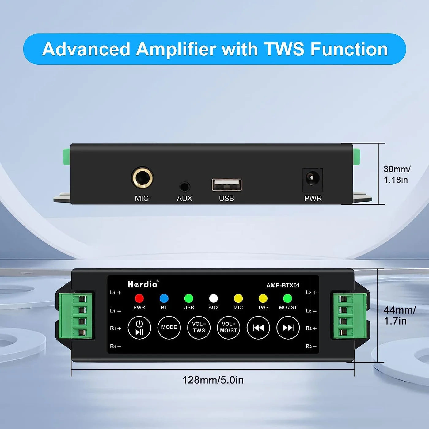 掛牆藍牙喇叭 5.25" 600W 雙聲道 HOS-501BTX2