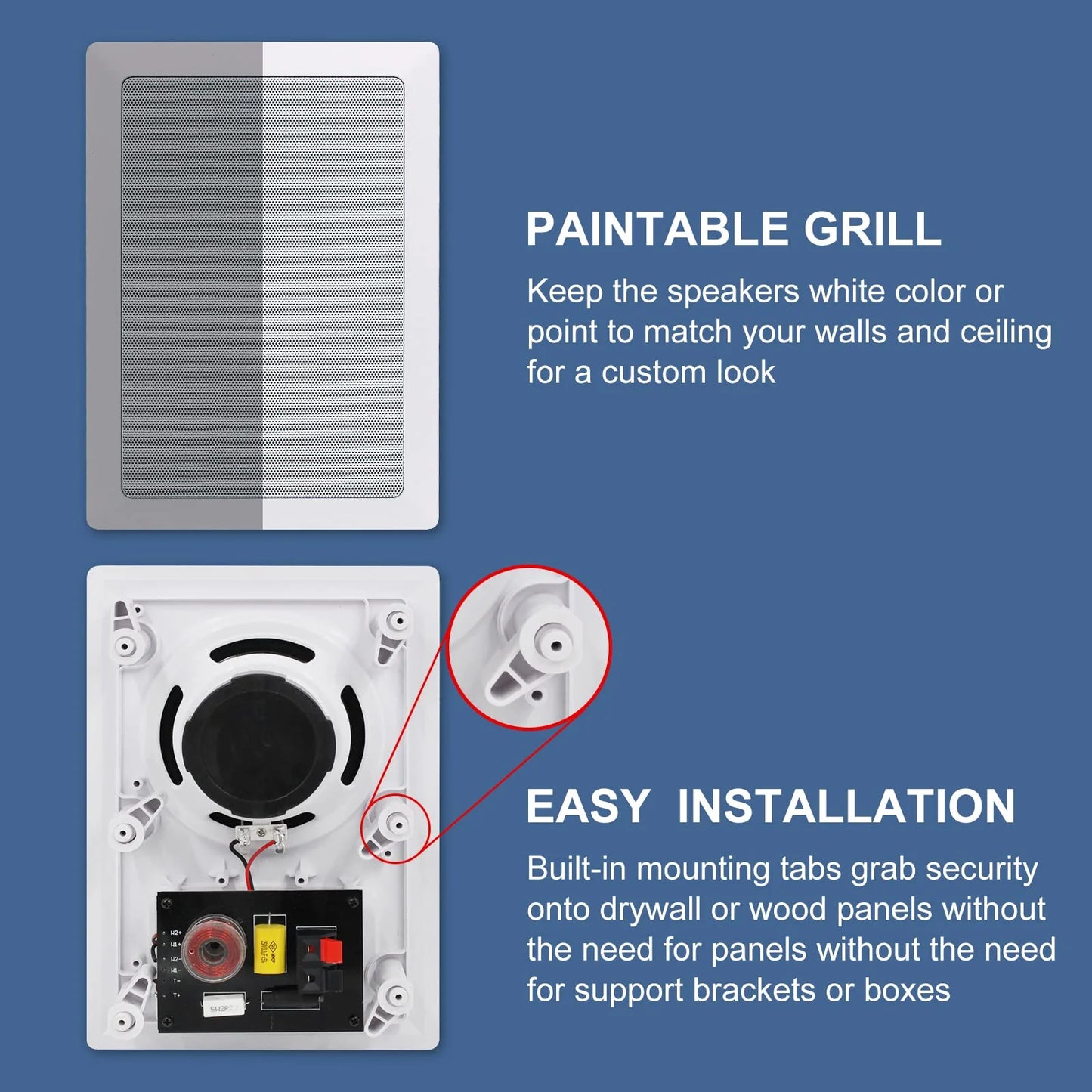 5.25" Bluetooth In-Wall Speaker 200W HCS-5030BT-4CH (4 Speakers)