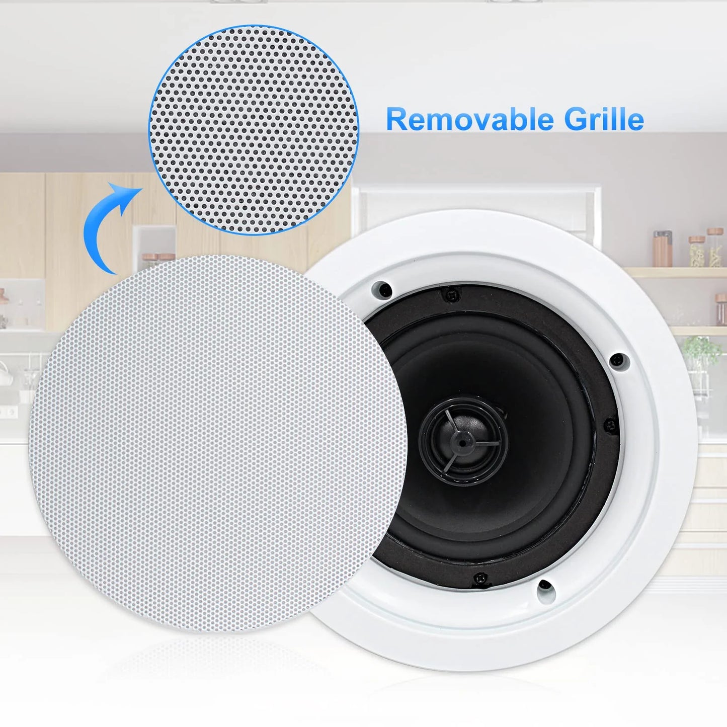 5.25" Bluetooth ceiling speaker 300W dual channel HCS-528-16BT (one pair)