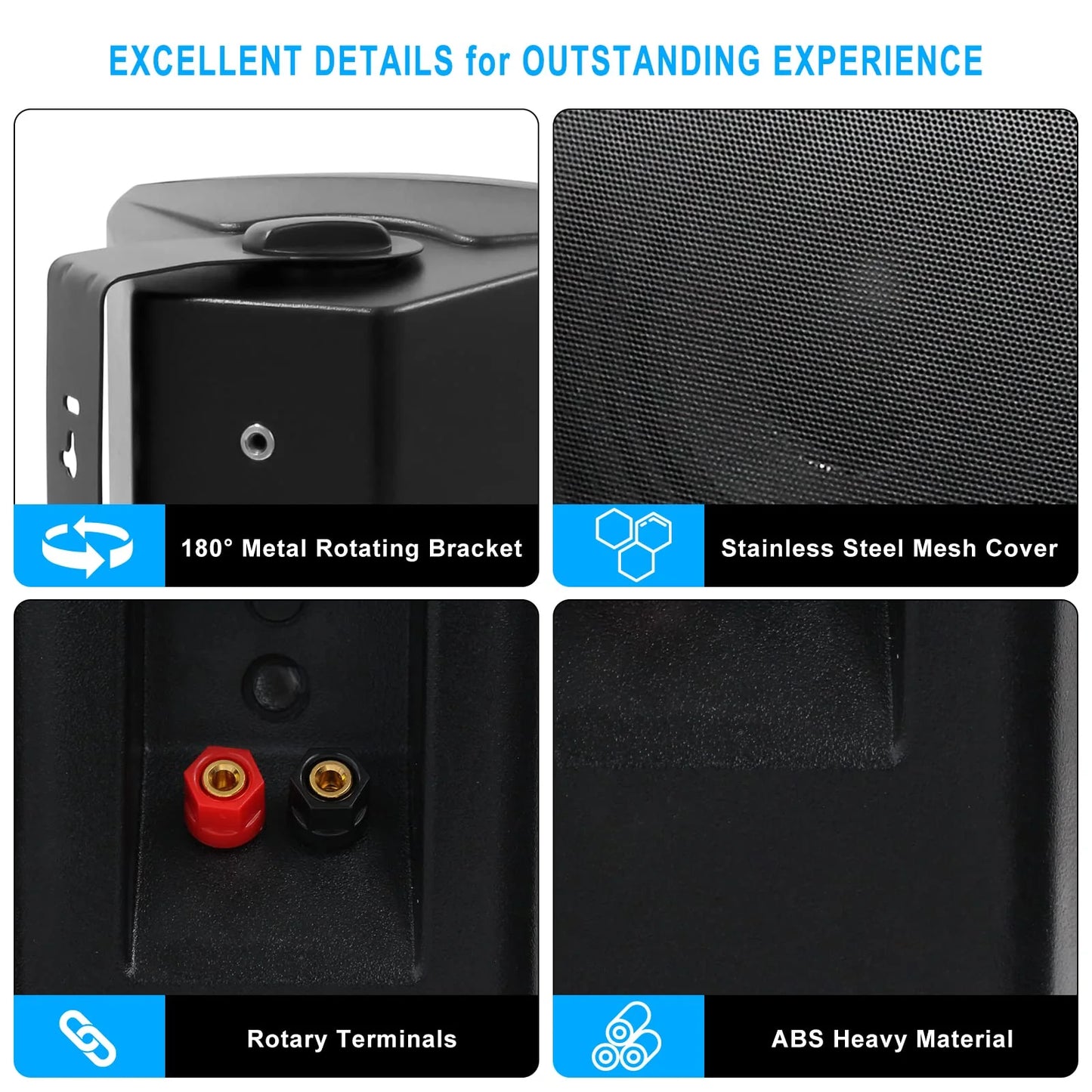 Wall-mounted Bluetooth speaker 6.5" 800W dual channel HOS-601-16BTX2
