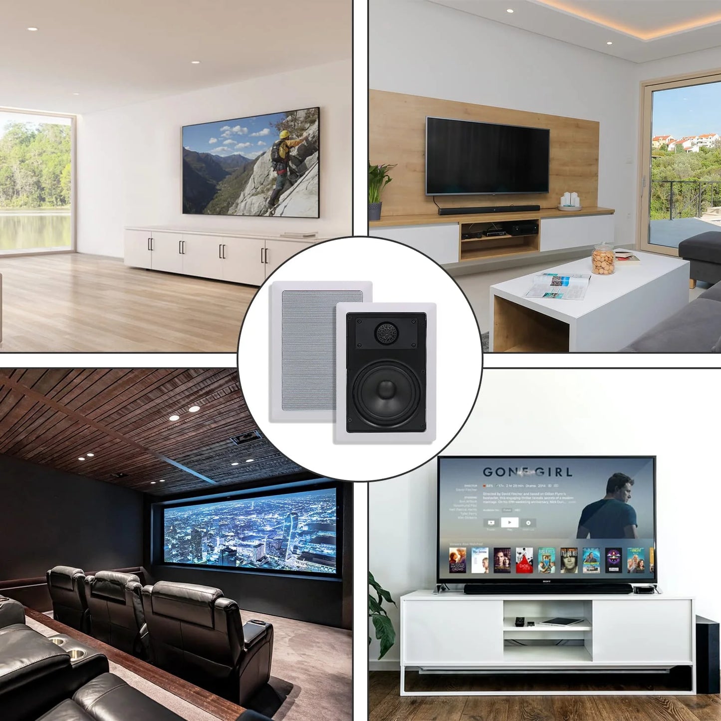 5.25" Bluetooth In-Wall Speaker 200W HCS-5030BT-4CH (4 Speakers)