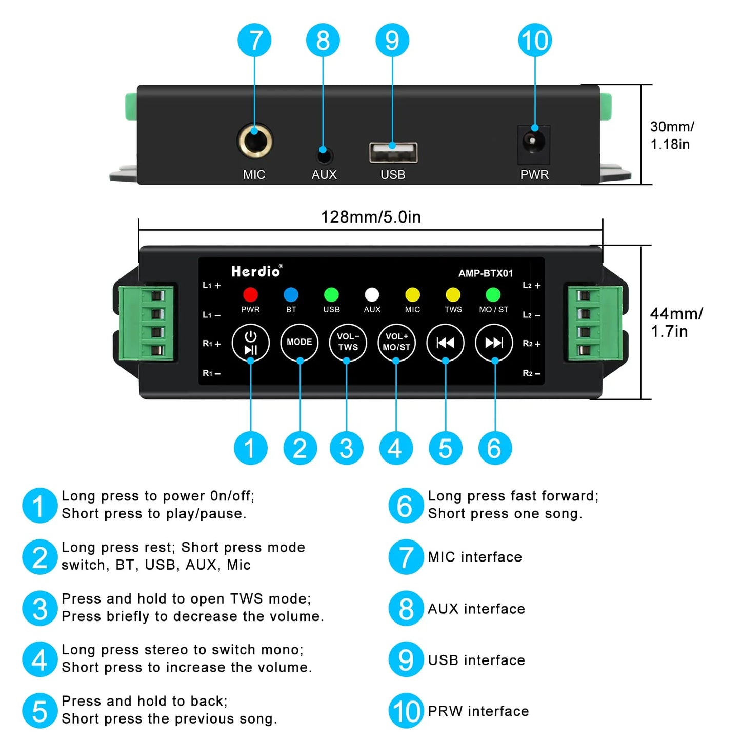 4" 藍牙吸頂 天花喇叭 320W 雙聲道 HCS-418BT(兩對)