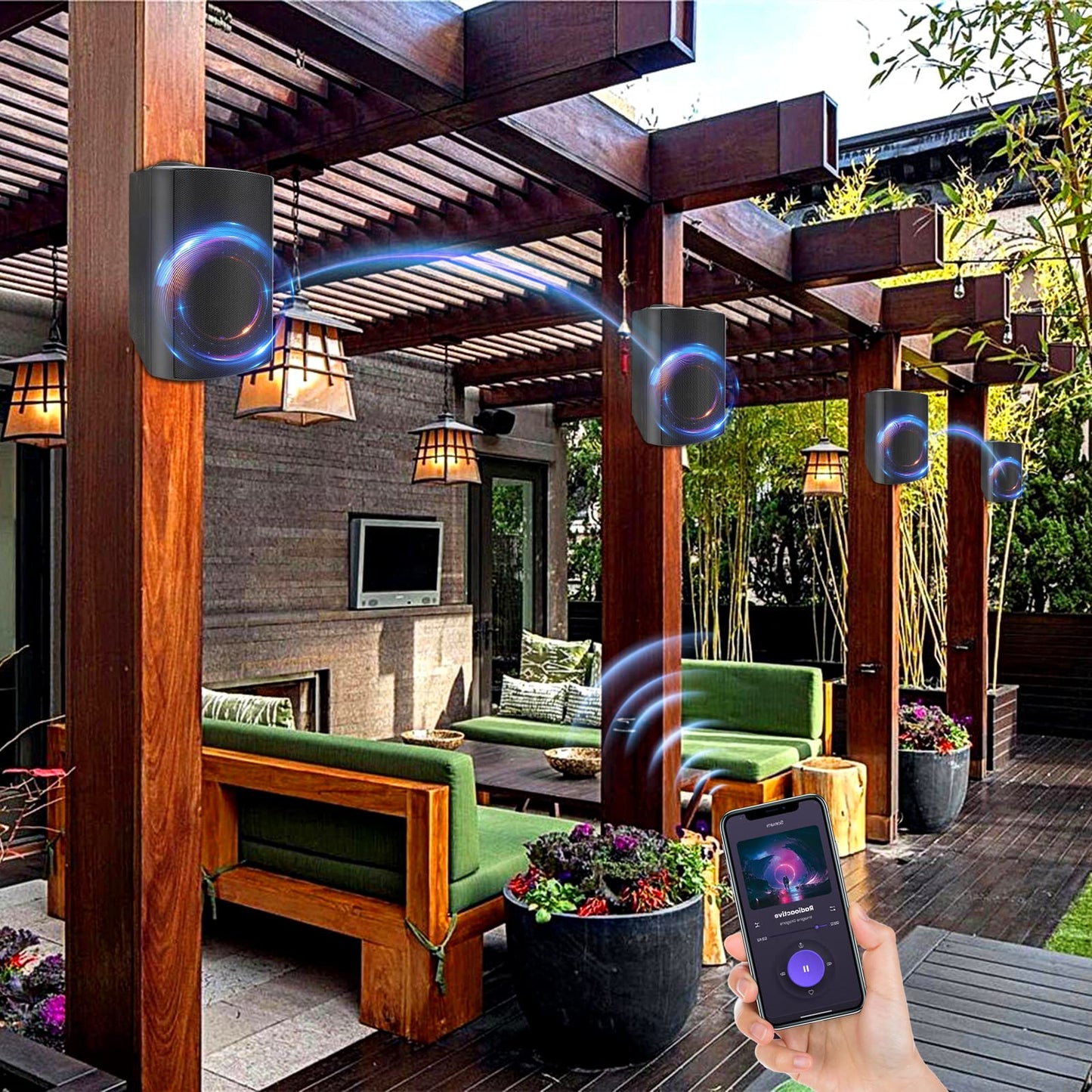 Wall-mounted Bluetooth speaker 6.5" 800W dual channel HOS-601-16BTX2