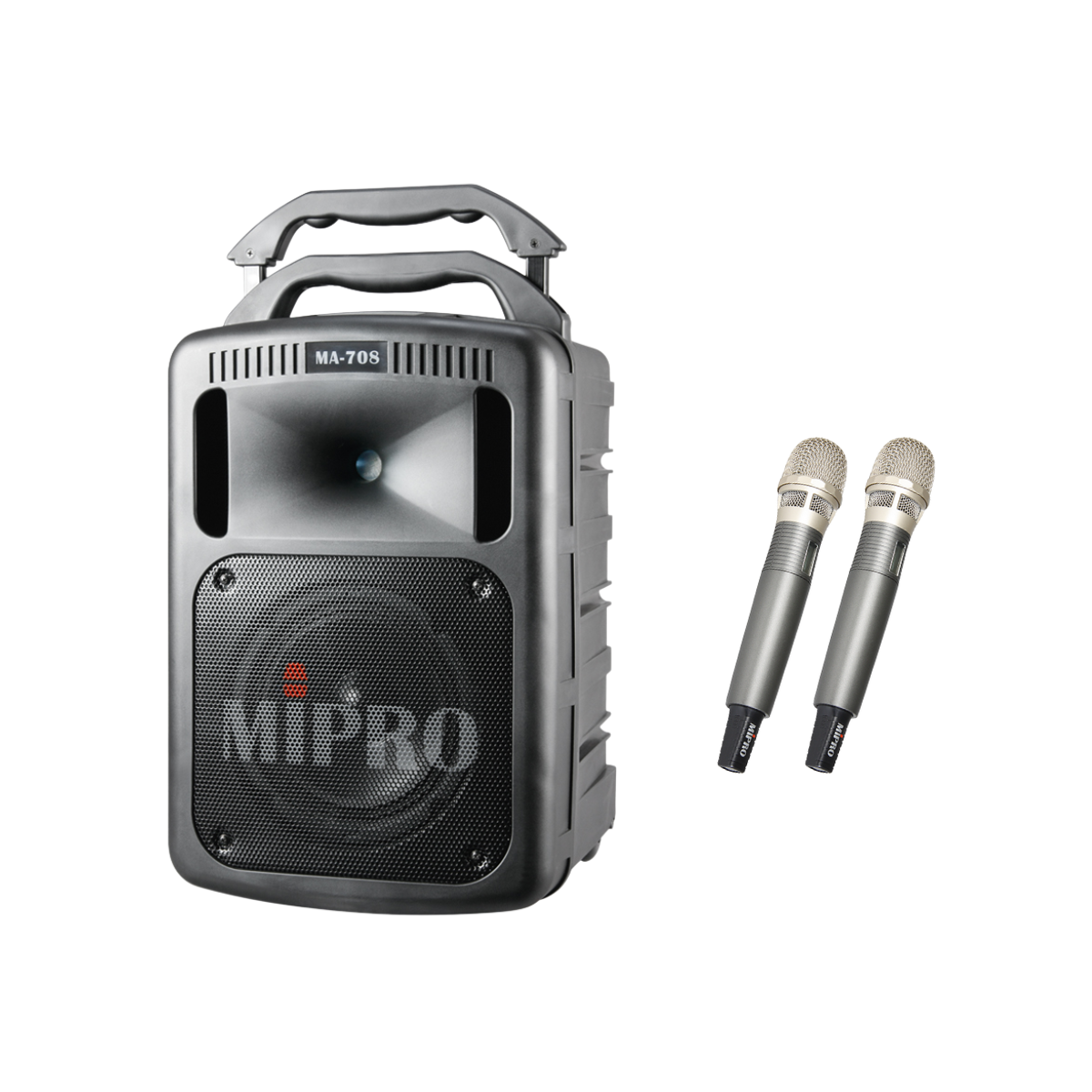 αPHS規格電話親機 Mipro MA-708 擴音機+ ACT-58H 雙無線咪+ CDM-3A (CD USB Player