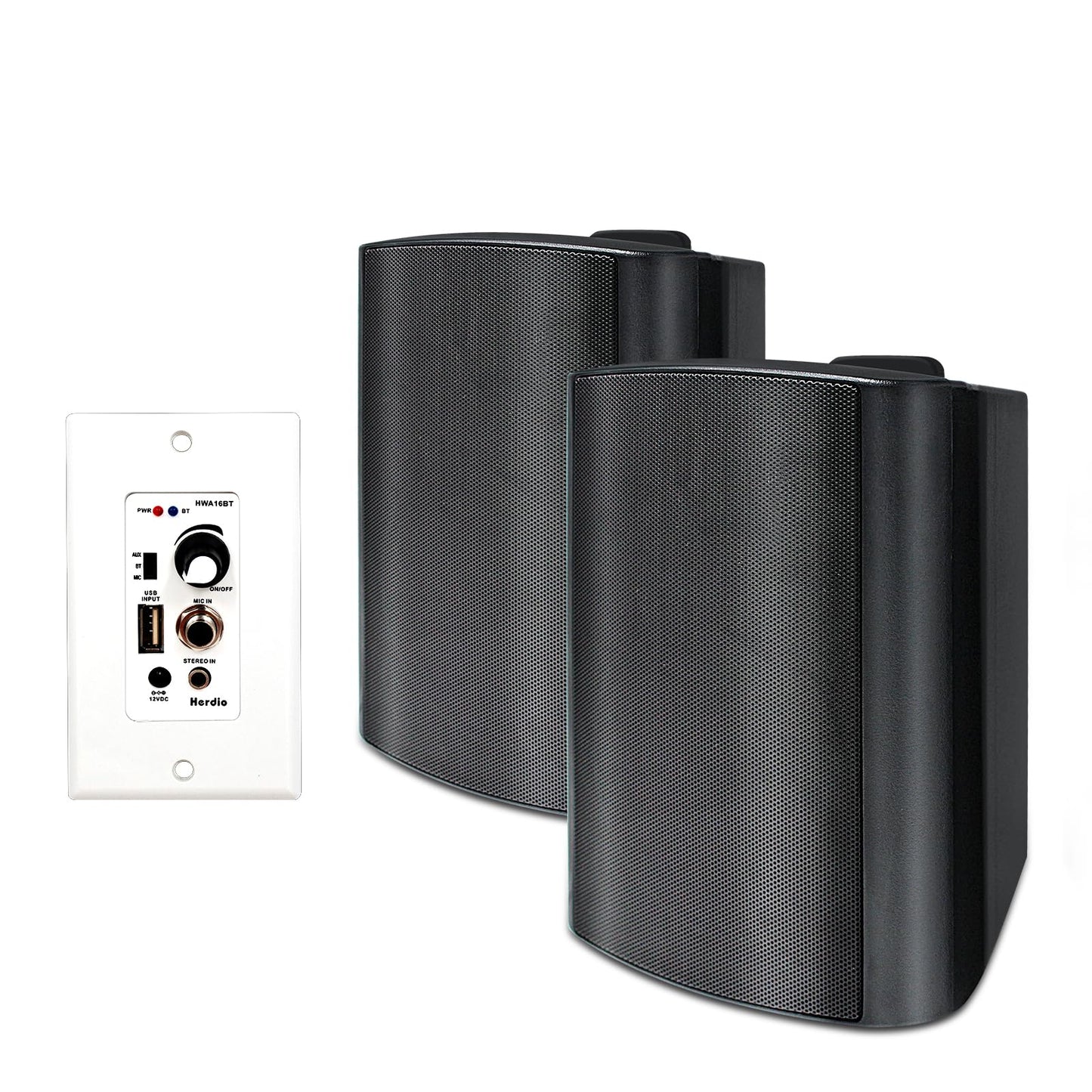 Wall-mounted Bluetooth Speaker 5.25" 300W Dual Channel HOS-501-16BT