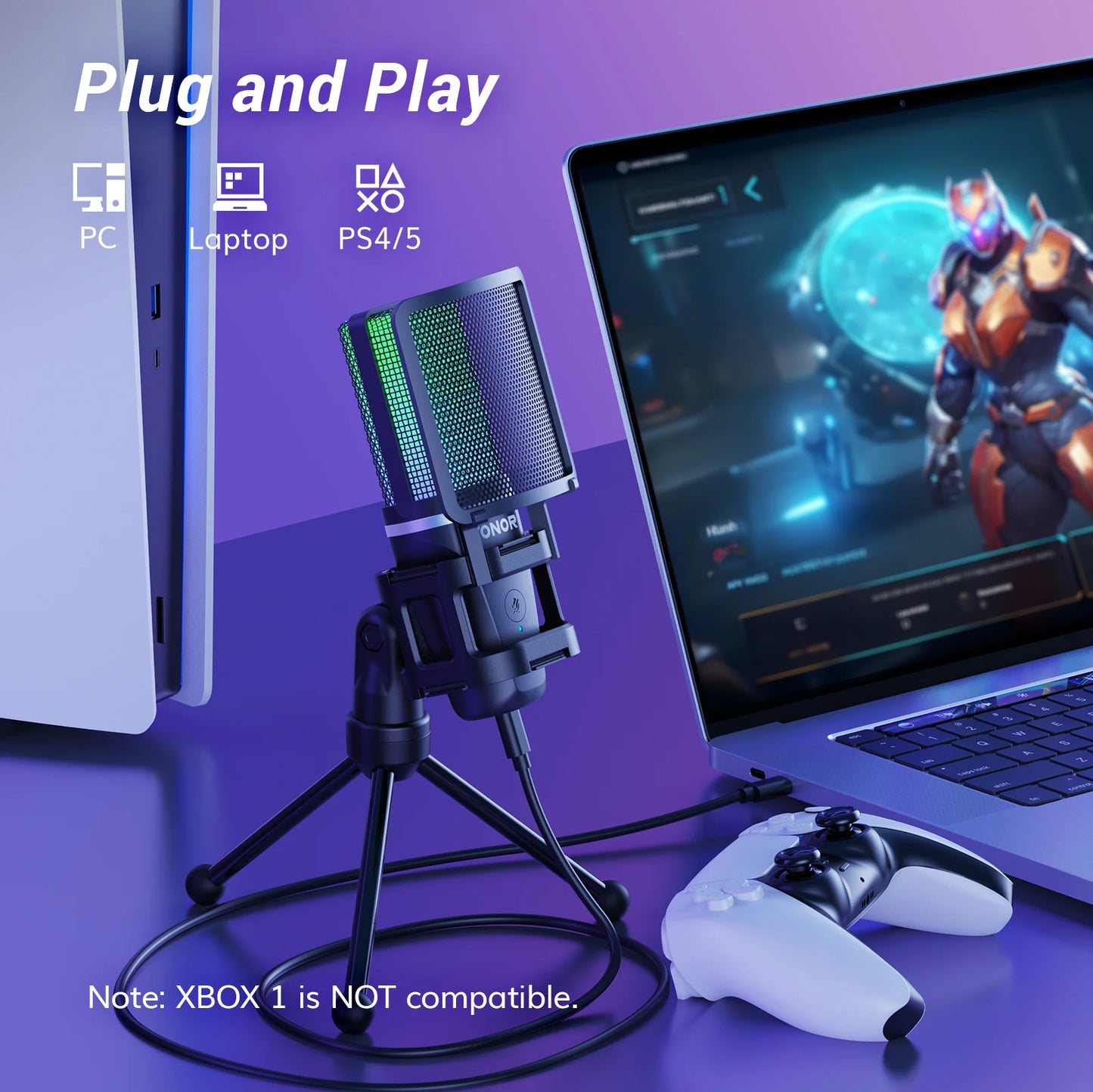 TONOR TC777 PRO RGB USB 電容式麥克風