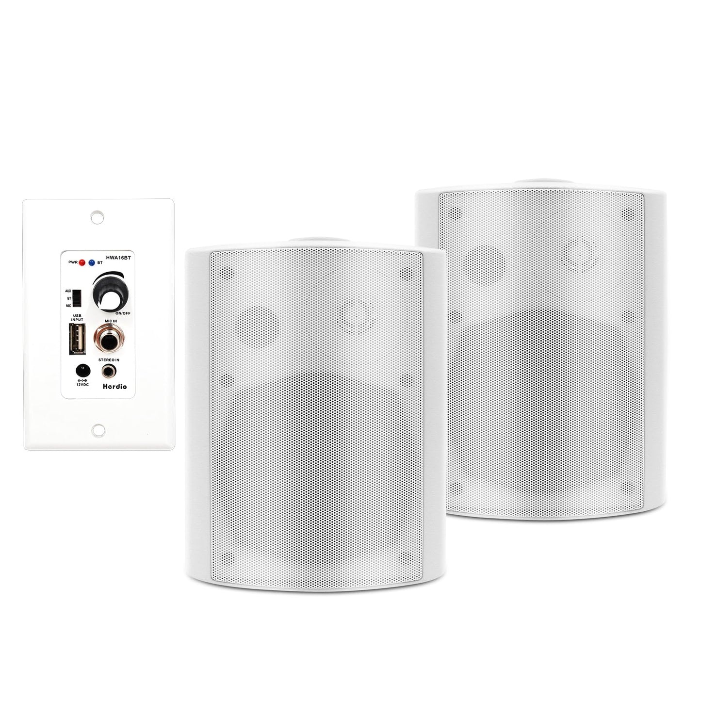 Wall-mounted Bluetooth Speaker 5.25" 300W Dual Channel HOS-501-16BT