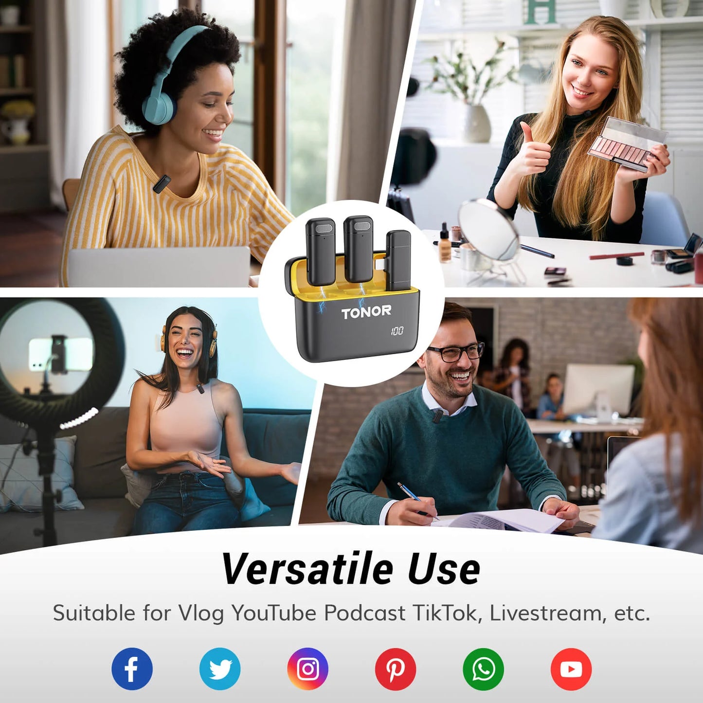 TONOR TW-840 四支無線麥克風