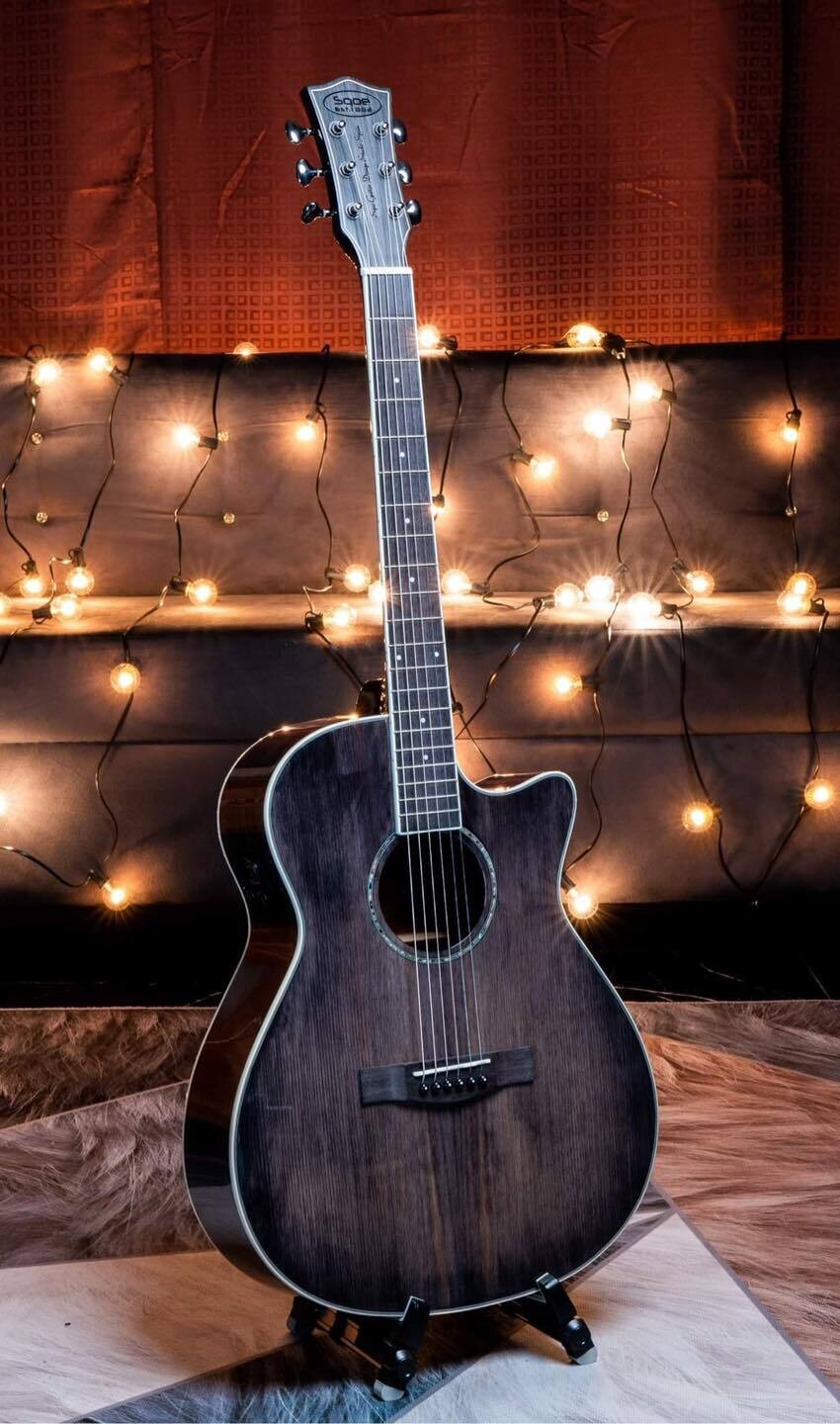 2022 Featured 40 Inch Pine Ancient Spanish Handmade SQOE Bakelite Guitar