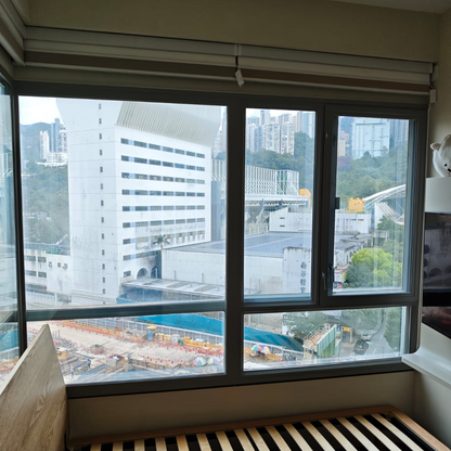 隔音窗 (室內玻璃) 雙層中空，落地鋁窗，香港公司