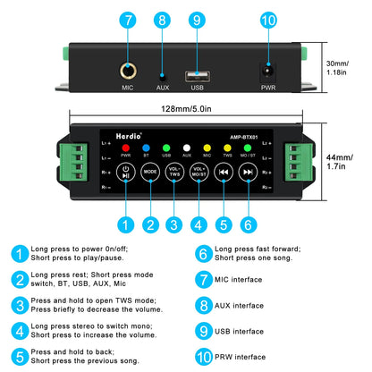 4" 藍牙吸頂 天花喇叭 320W 雙聲道 HCS-418BT（兩對）