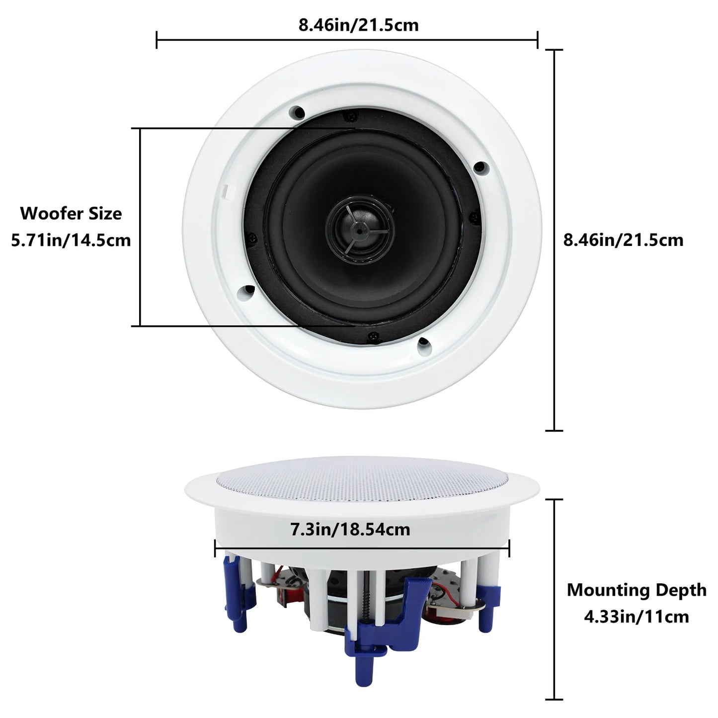 Herdio 5.25" Bluetooth ceiling speaker 300W two-channel HCS-528BT (pair)