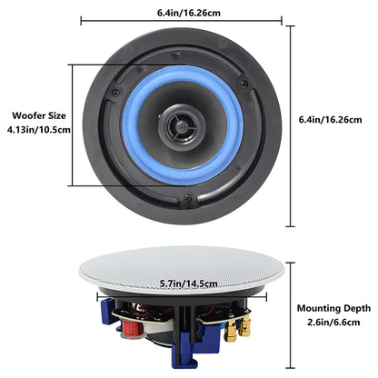 4" 藍牙吸頂 天花喇叭 320W 雙聲道 HCS-418BT（兩對）