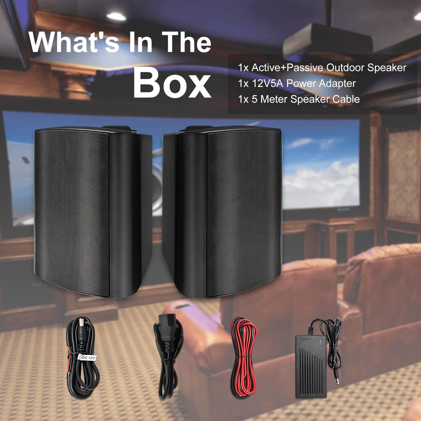 Herdio wall-mounted Bluetooth speaker 5.25" 300W two-channel HOS-501BT