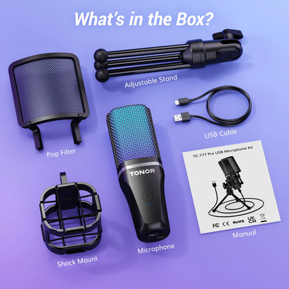 TONOR TC777 PRO RGB USB condenser microphone