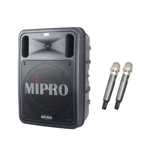 Mipro MA-505 手提式無線擴音機 + ACT-58H 雙無線咪 + DPM-3P (USB Player)