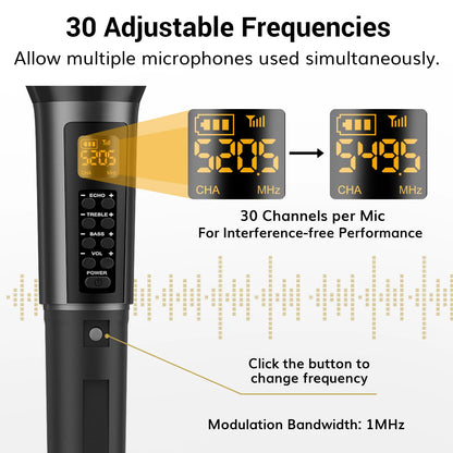 TONOR TW515 wireless microphone (with treble/bass/echo)