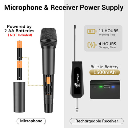 TONOR TW515 wireless microphone (with treble/bass/echo)