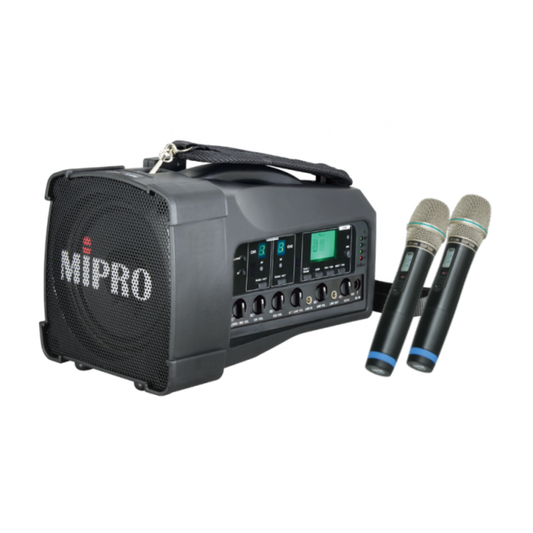 Mipro MA-100D 迷你無線喊話器+ ACT-58H 雙無線咪