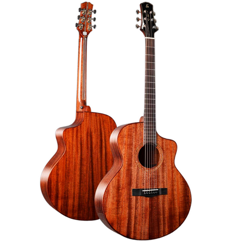 (Yamazaki Ryuichi Products) Koshiro Studio ENA SS-105 Original All Solid Wood Veneer All Solid Steel Wire Wood Guitar