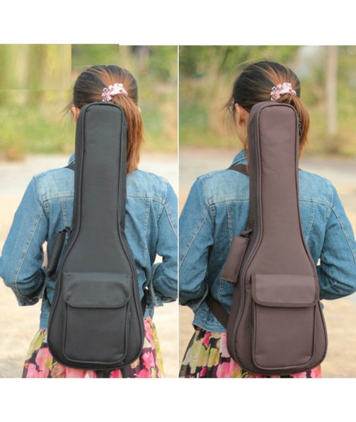 Simple solid color model - shoulder thickened small guitar cotton bag
